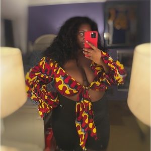 African Print Crop Top